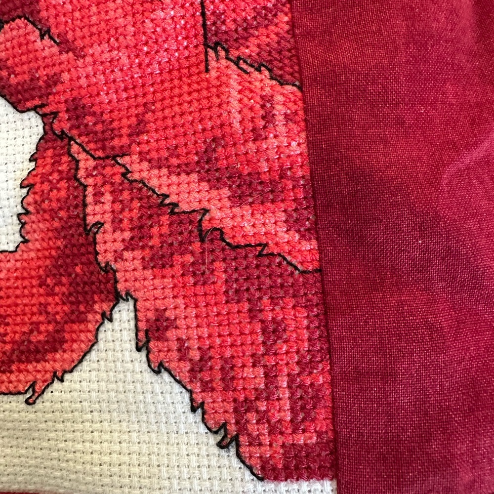 Handmade Sesame Street Elmo Decorative Pillow Cross Stitched pillowcase 7.5”x9” - Picture 5 of 12
